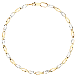 Red Gold Diamond Cut Bracelet