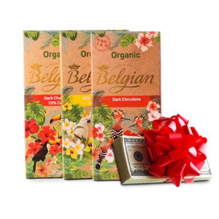 Cash with Three Bars of Chocolate