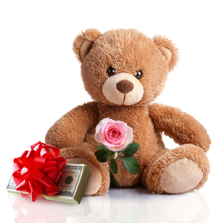 Blooming Bear With Cash